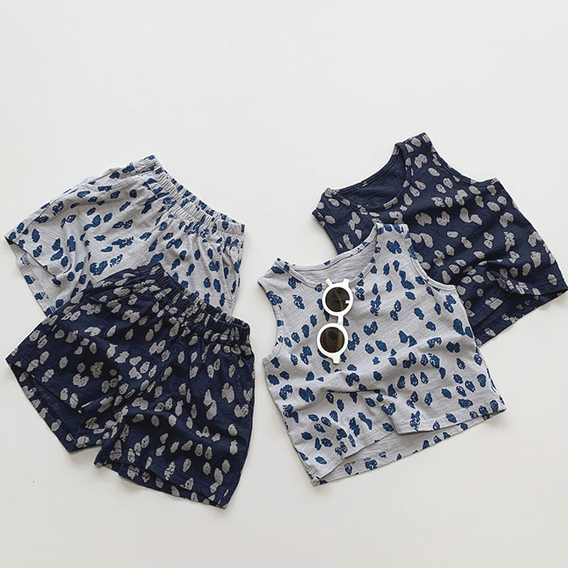Summer Clothing Drawing For Kids - Summer Kids Clothes Sets Sleeveless T-shirts+shorts