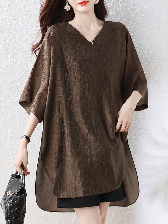 Summer Line Clothing Brand - Simple Loose Fit Mid-Length T-Shirt for