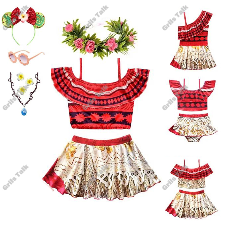 Summer Clothing For Girls - Summer Fairy Princess Moana Cosplay Swimwear