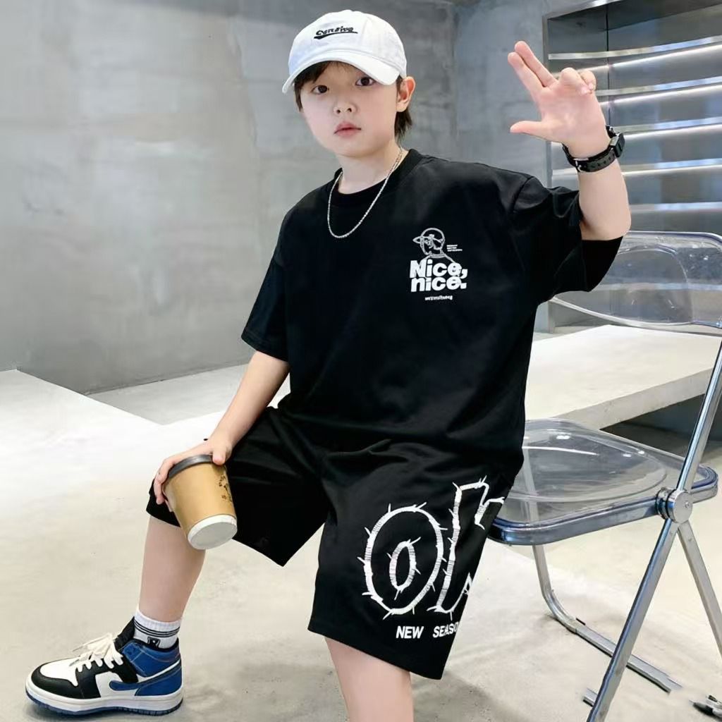 Summer Clothing Drawing For Kids - Cotton Summer Hip Hop Boys Clothes
