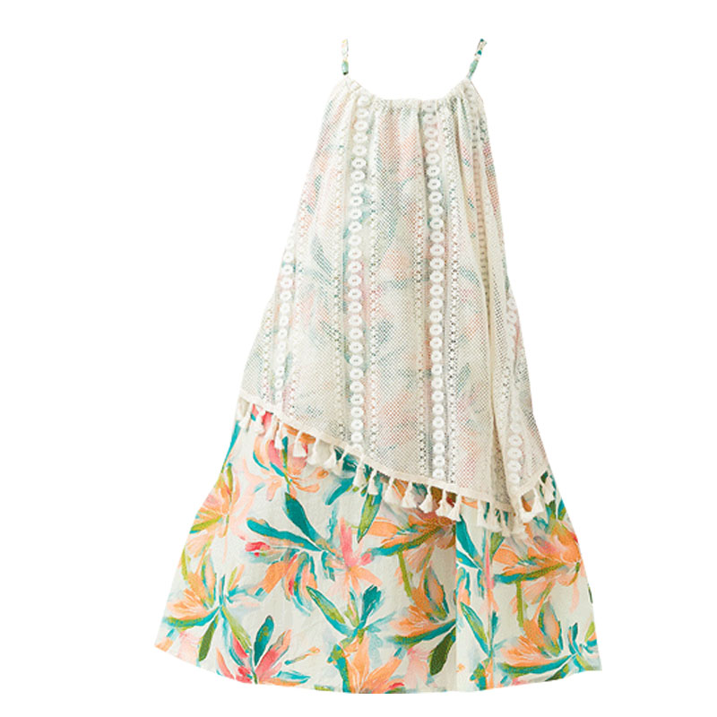Tassels Girls Casual Dresses S - Summer Clothing Drawing For Kids ulasan dan harga