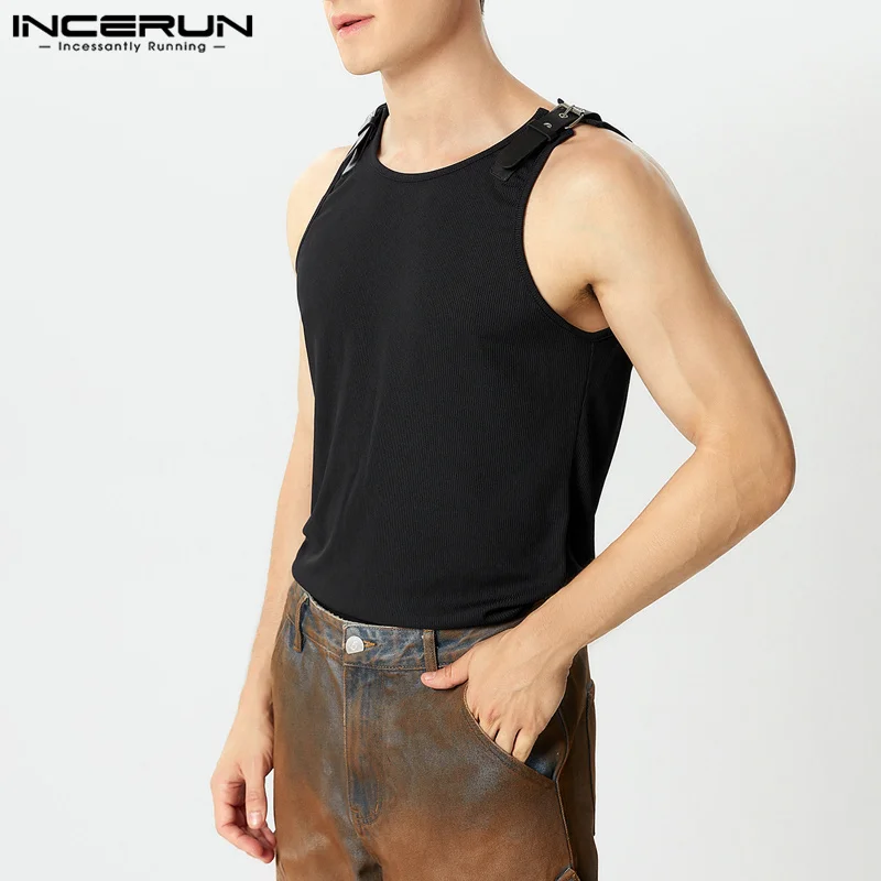 INCERUN Men Tank Tops Solid Co - Summer Clothing Colors 2026 ulasan dan harga