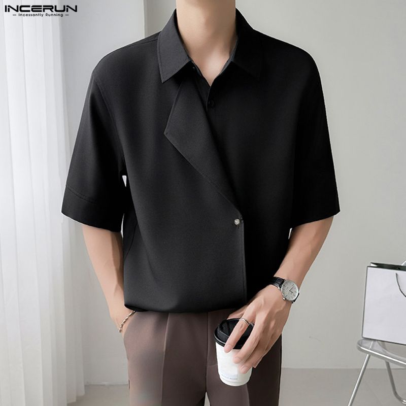 2026 Men Shirt Solid Color Lap - Summer Clothing Colors 2026 ulasan dan harga
