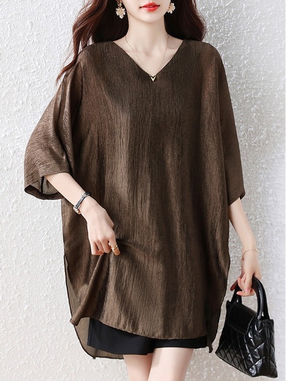 Simple Loose Fit Mid-Length T- - Summer Line Clothing Brand ulasan dan harga