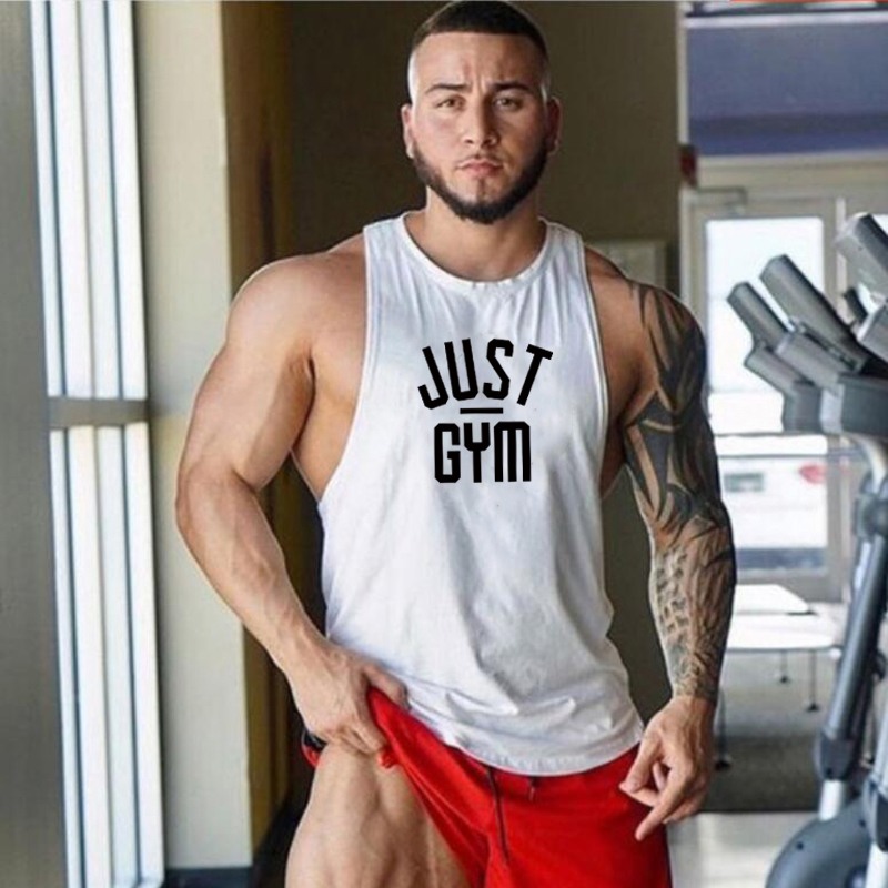 JUST GYM Logo Gym Clothing Men - Summer Clothing Logo ulasan dan harga
