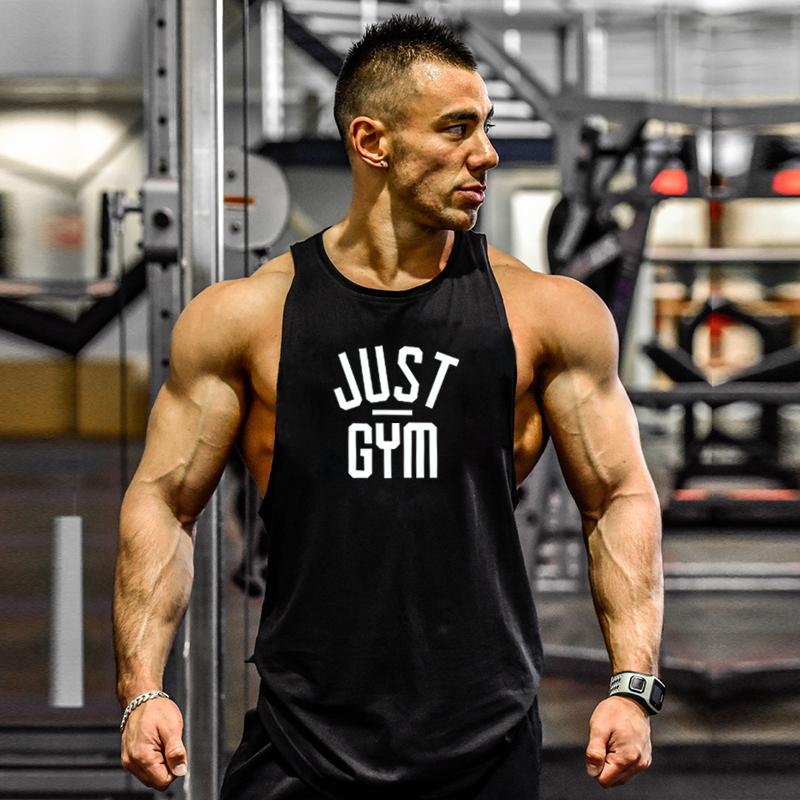 JUST GYM Logo Gym Clothing Men - Summer Clothing Logo ulasan dan harga