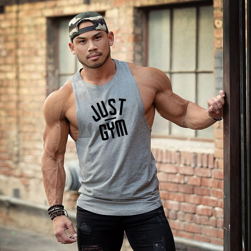 JUST GYM Logo Gym Clothing Men - Summer Clothing Logo ulasan dan harga