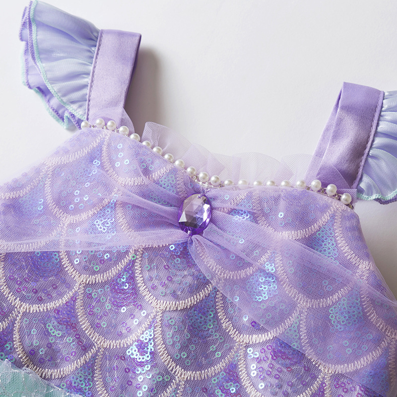 Girls Mermaid Tutu Dress Sequi - Summer Clothing Europe ulasan dan harga