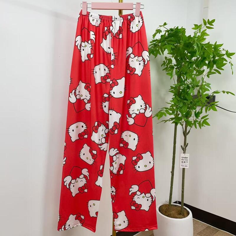 New Cartoon Pajamas Hello Kitt - Summer Cloth ulasan dan harga