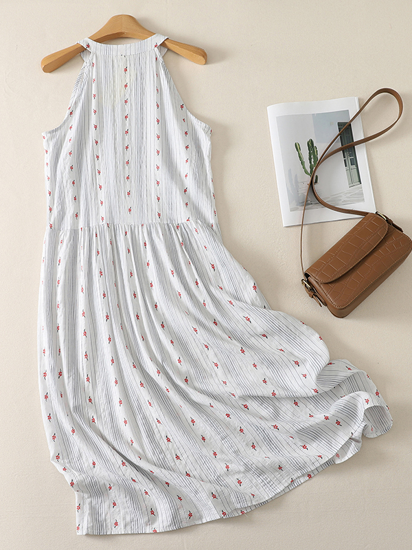 Elegant A-Line Dress Floral Pr - Summer Line Clothing Brand ulasan dan harga