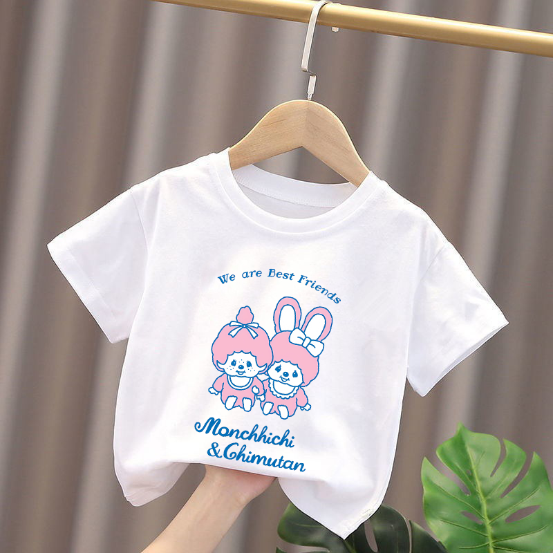 Monchhichi Kids T-shirts Anime - Summer Clothing For Girls ulasan dan harga
