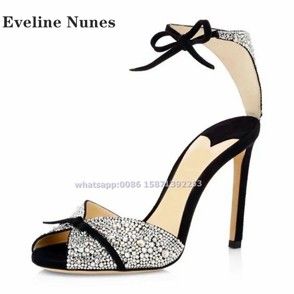 Bow Rhinestone Ankle Strap San - Summer Clothing Stores ulasan dan harga