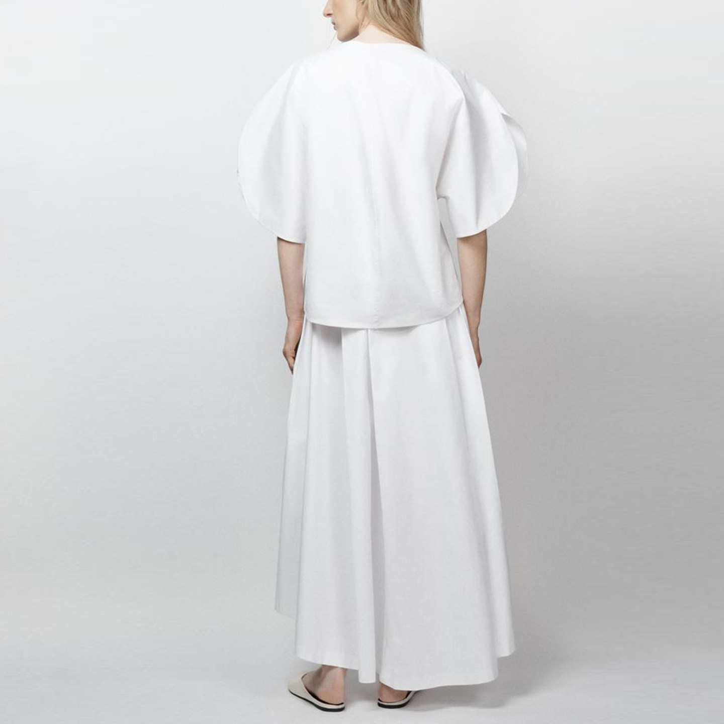 Fashionable White Loose Shirt  - Summer Line Clothing Brand ulasan dan harga