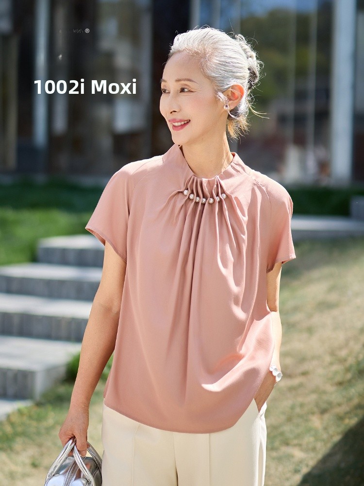Muzhi Fashionable Short Sleeve - Summer Clothing For Women Over 50 ulasan dan harga