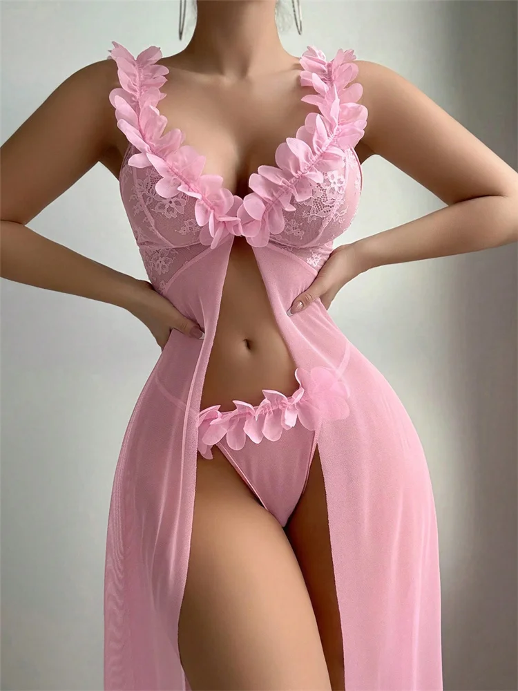 Pink Floral Sexy Nighties Wome - Summer Clothing Stores ulasan dan harga