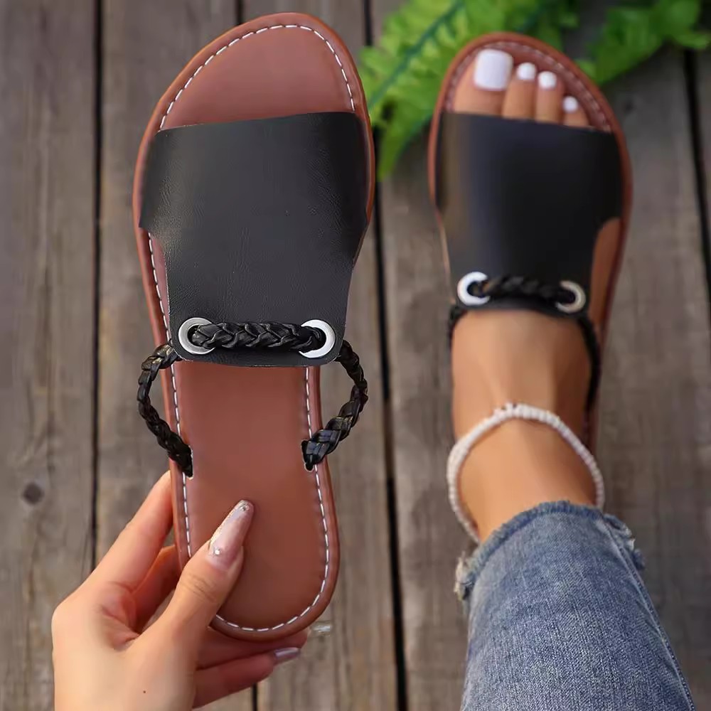 Women Flat Casual Slippers Sum - Summer Clothing Modest ulasan dan harga