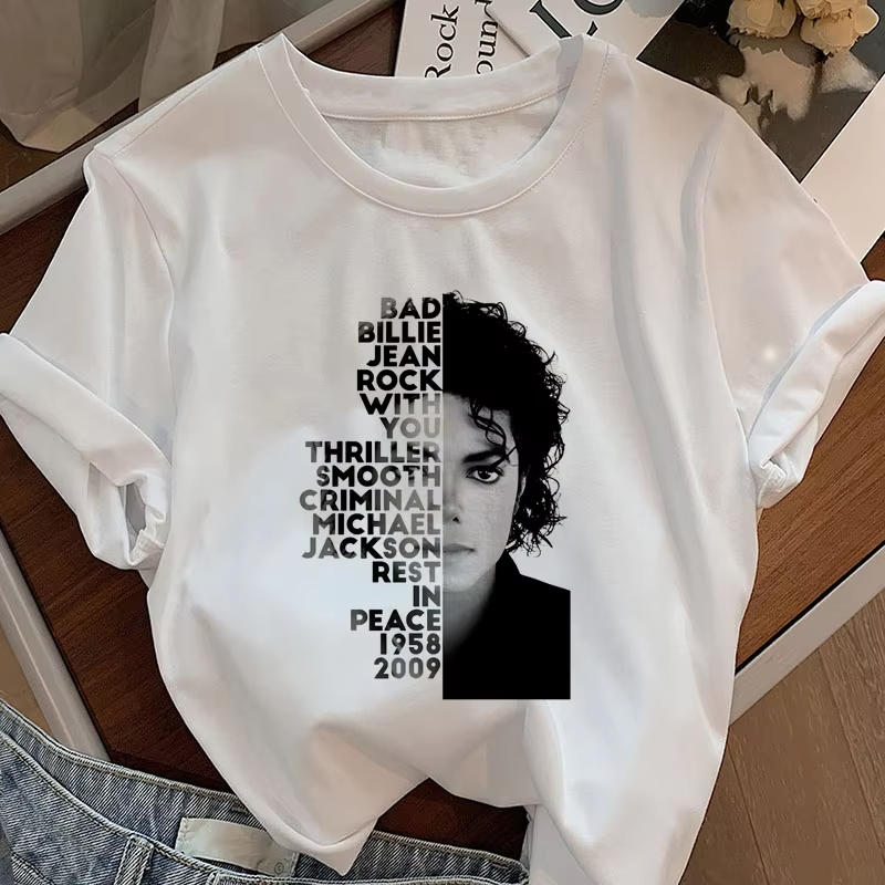 Michael Jackson King of Pop T  - Summer Clothing Logo ulasan dan harga