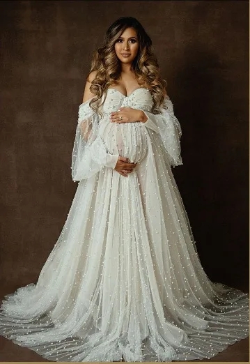 2024New Maternity Photography  - Summer Clothing Yarn ulasan dan harga