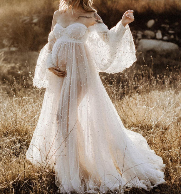 2024New Maternity Photography  - Summer Clothing Yarn ulasan dan harga
