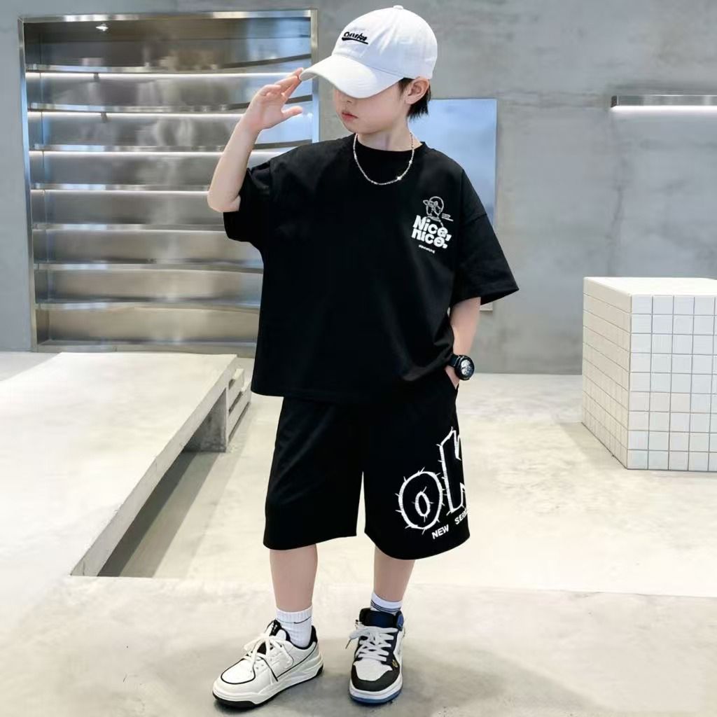 Cotton Summer Hip Hop Boys Clo - Summer Clothing Drawing For Kids ulasan dan harga