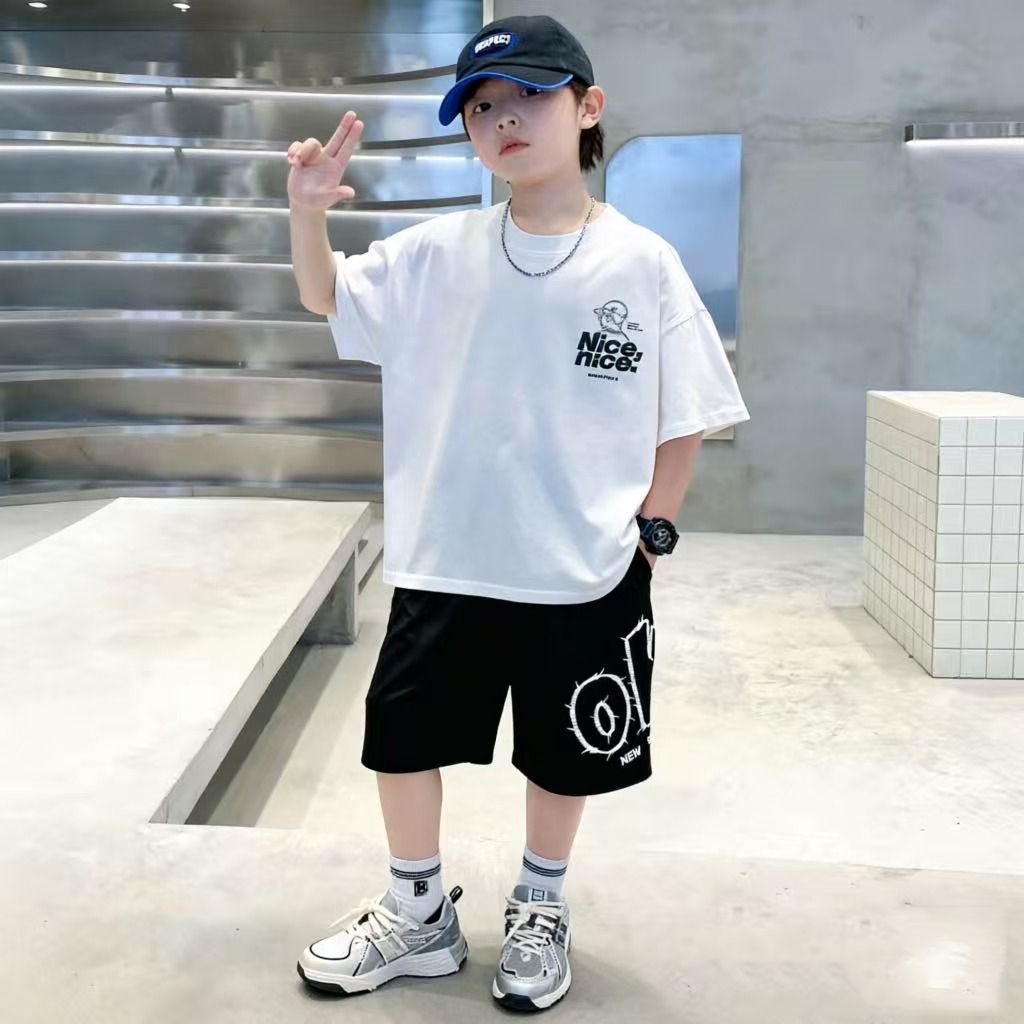 Cotton Summer Hip Hop Boys Clo - Summer Clothing Drawing For Kids ulasan dan harga
