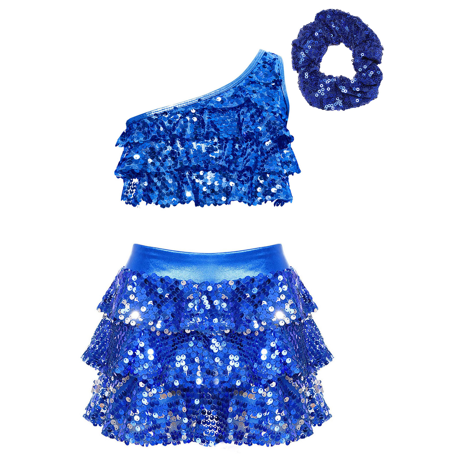 Kids Girls Shiny Sequins Latin - Summer Clothing For Girls ulasan dan harga