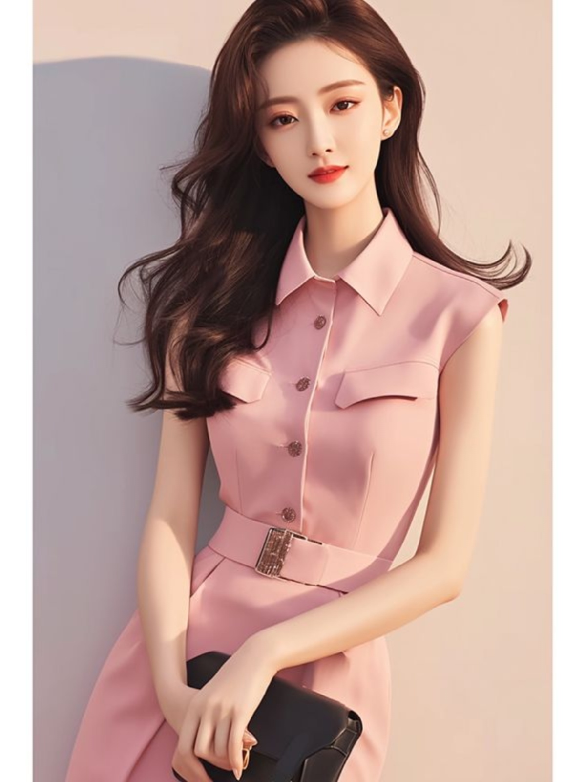 Elegant Pink Long Dress Stylis - Summer Line Clothing Brand ulasan dan harga