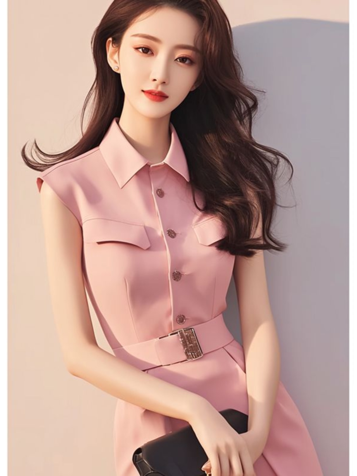 Elegant Pink Long Dress Stylis - Summer Line Clothing Brand ulasan dan harga