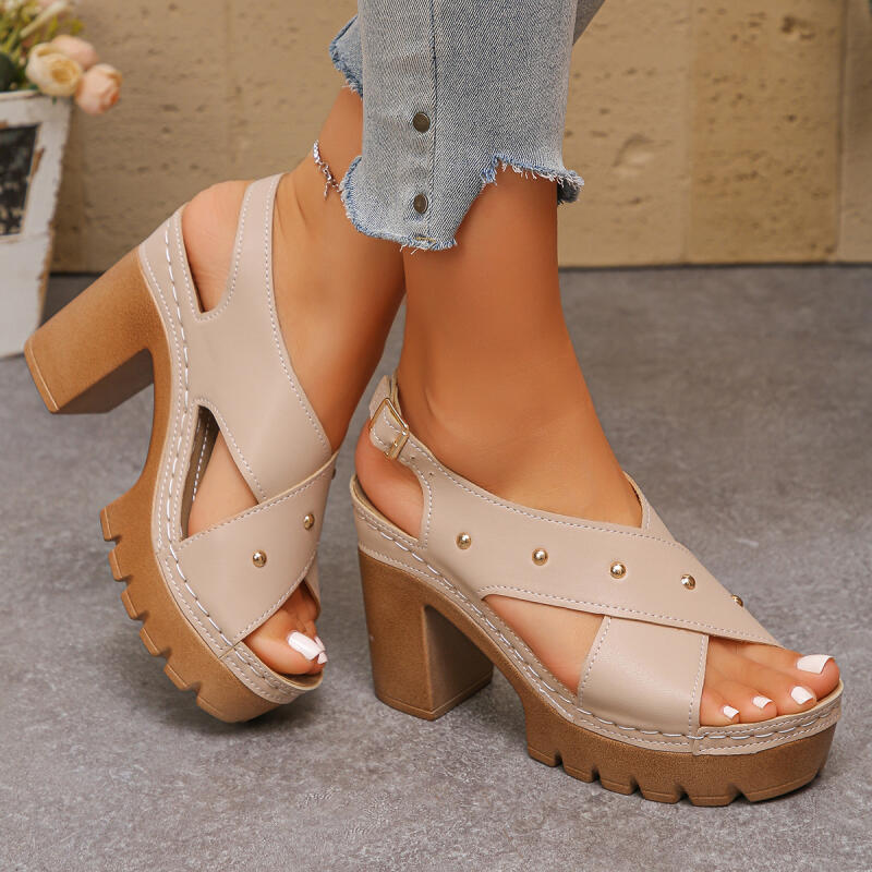 Vintage Super High Heel Cross  - Summer Clothing Stores ulasan dan harga